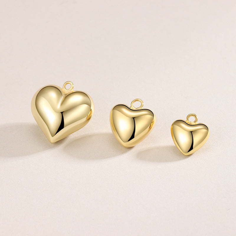 Accesorios de brazalete de corazón de plata esterlina de bricolaje al por mayor DIY